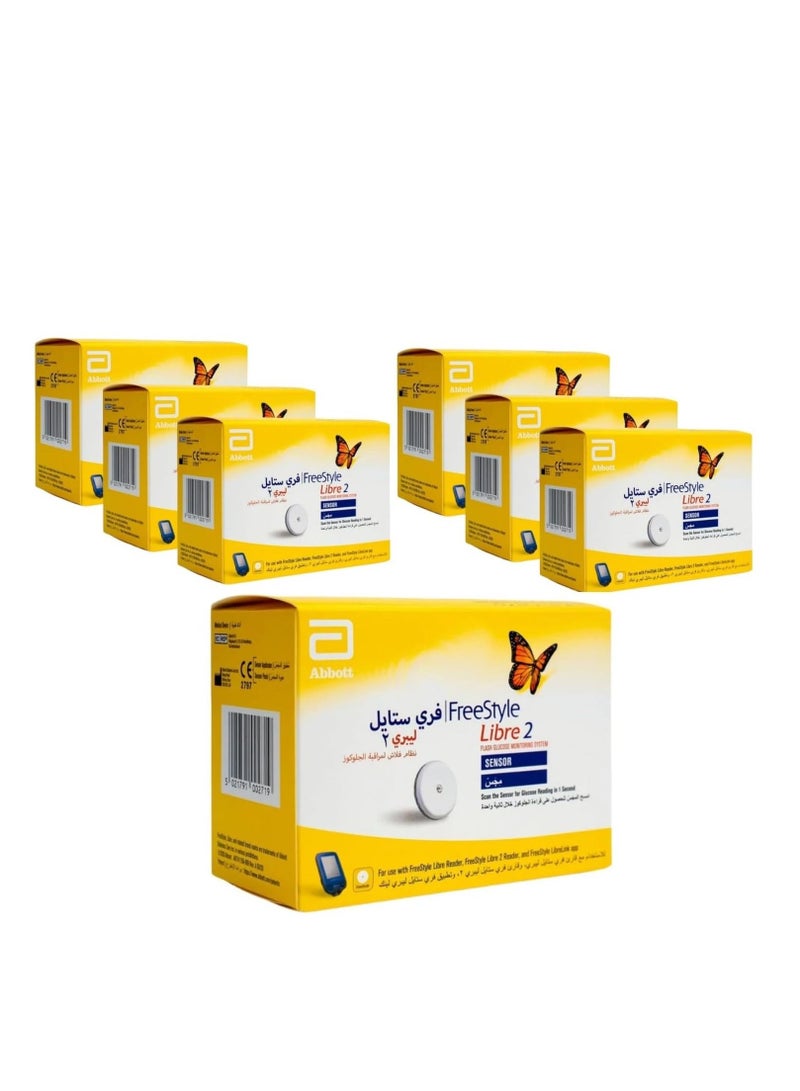 Abbott Freestyle Libre 2 System Waterproof Blood Glucose Monitor Sensor Kit (Pack of 7) - Image 1