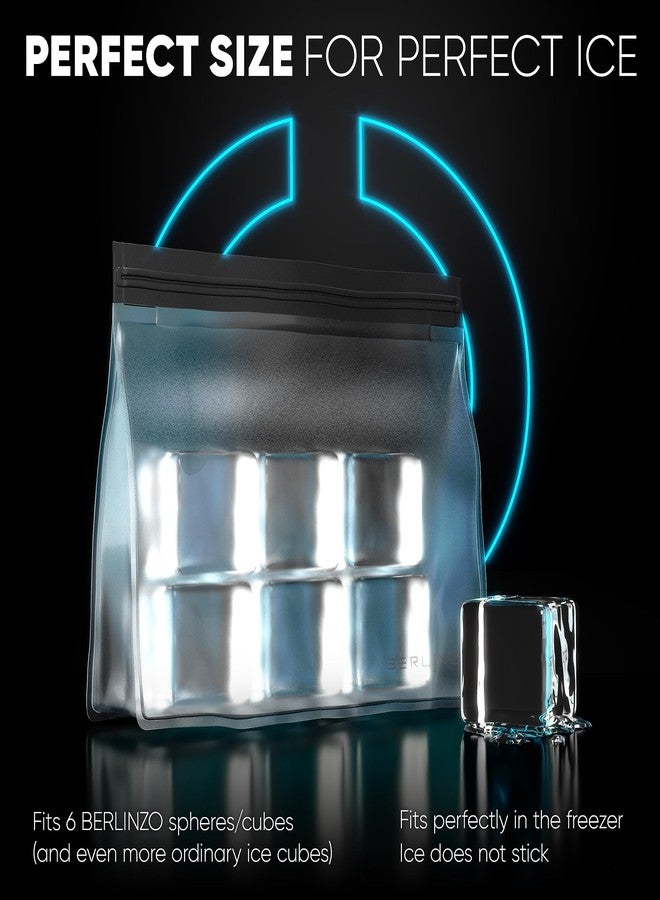 Berlinzo Reusable Ice Storage Bag - Freezer Safe, Leakproof, BPA-Free Silicone, Plastic-Free Lunch Bag and Food Storage - Image 3