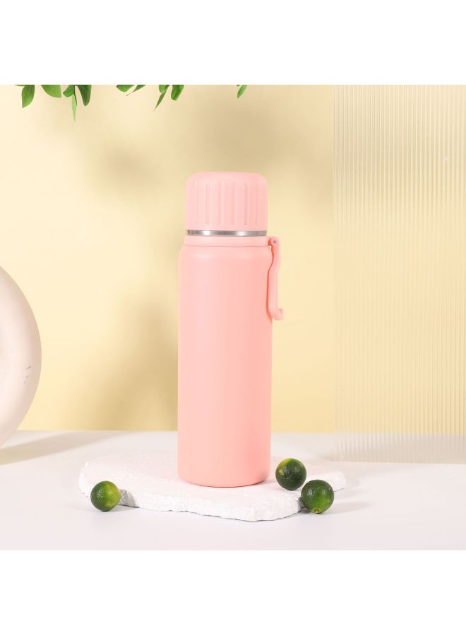Pink Portable Thermos Cup 316l Stainless Steel Vacuum Water Bottle For Men And Women Outdoor Sports Large Capacity Water Cup Portable