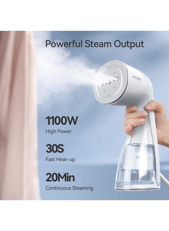 HiLife HiLIFE Steamer for Clothes, Handheld Clothes Steamer with Large 300ml Tank, 1100W Clothing Steamer, Fabric Wrinkle Remover, Portable & Compact Travel Size Garment Steamer ONLY FOR 120V (White)  - Image 2
