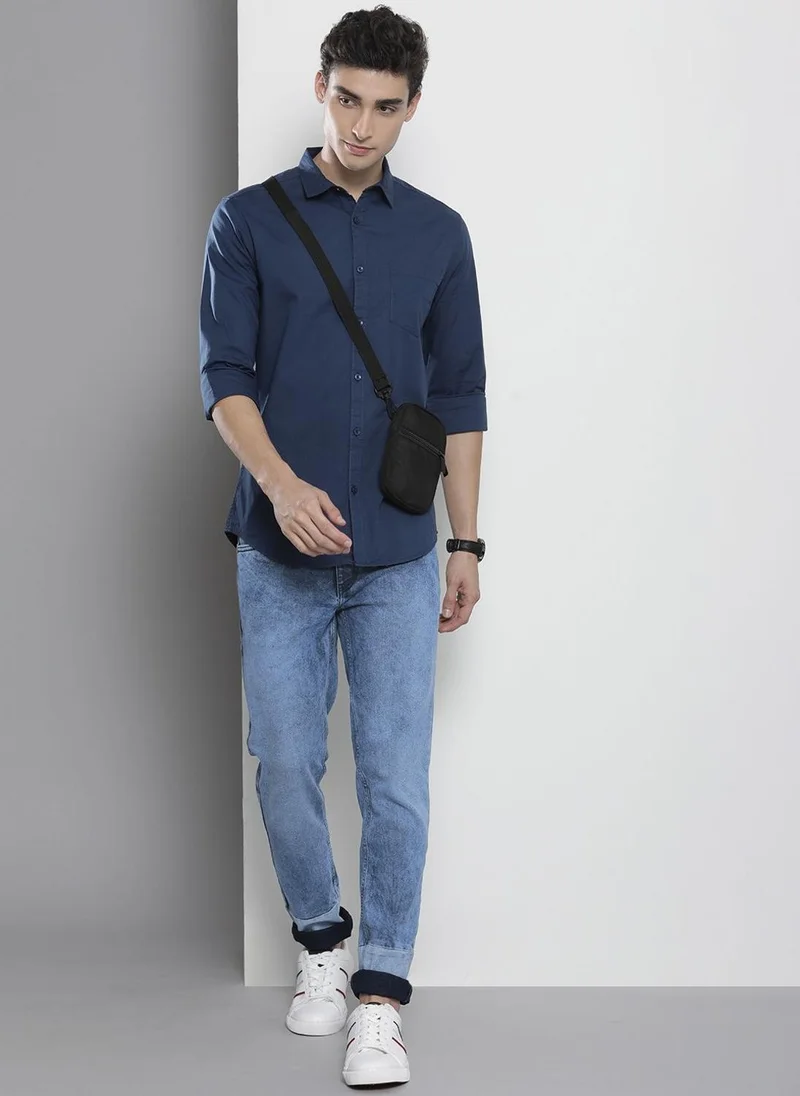 The Indian Garage Co  Men Regular Fit Colorblocked Mid-Rise Stretchable Jeans for Men | Best Price UAE