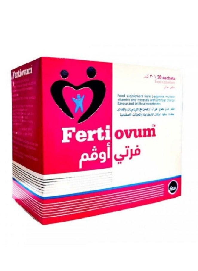 fas ferti ovum l-arginine & multiple vitamins and minerals orange flavour 30sachets - Image 1