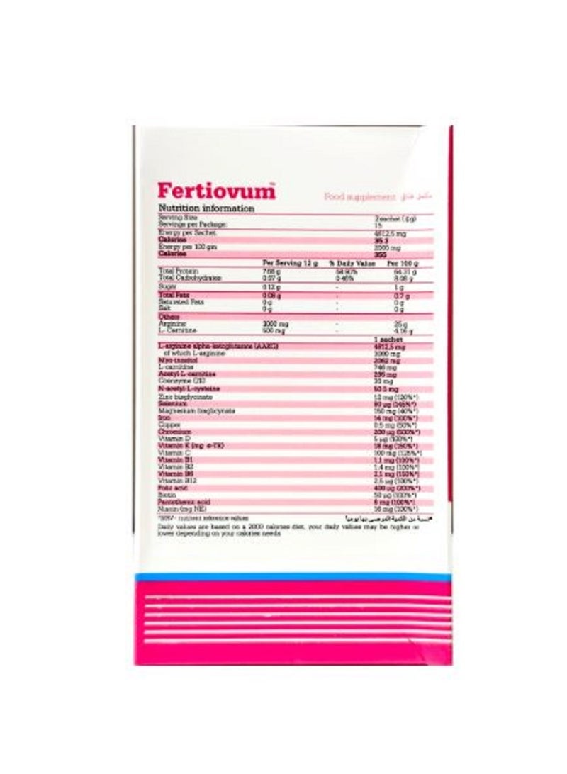 fas ferti ovum l-arginine & multiple vitamins and minerals orange flavour 30sachets - Image 4