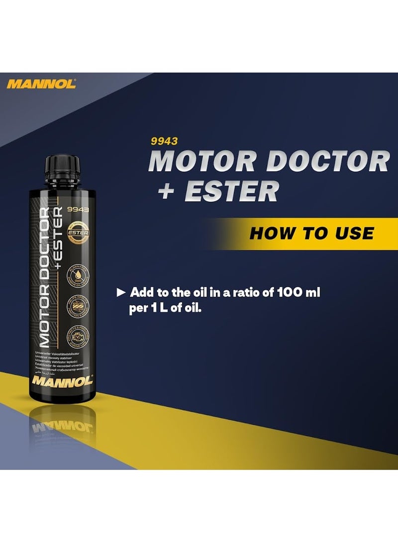 MANNOL 9943 (450ML) Motor Life Extender ADDITIVE to Engine Oil for All Types of Four-Stroke Engines – Diesel and Petrol, and for All Types of Oils - Image 2