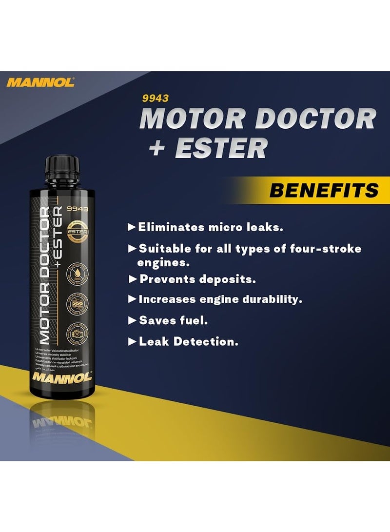 MANNOL 9943 (450ML) Motor Life Extender ADDITIVE to Engine Oil for All Types of Four-Stroke Engines – Diesel and Petrol, and for All Types of Oils - Image 3