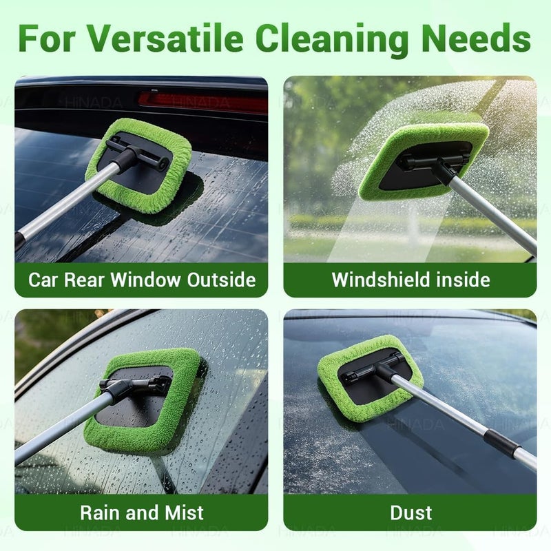 HiNADA 12pcs Car Cleaning Kits, Car Window Cleaner Tool, Soft Car Detailing Brush Kit Interior Exterior Dust Removal Brushes Tool for Automotive Engine, Leather, Dashboard, Vents - Image 5