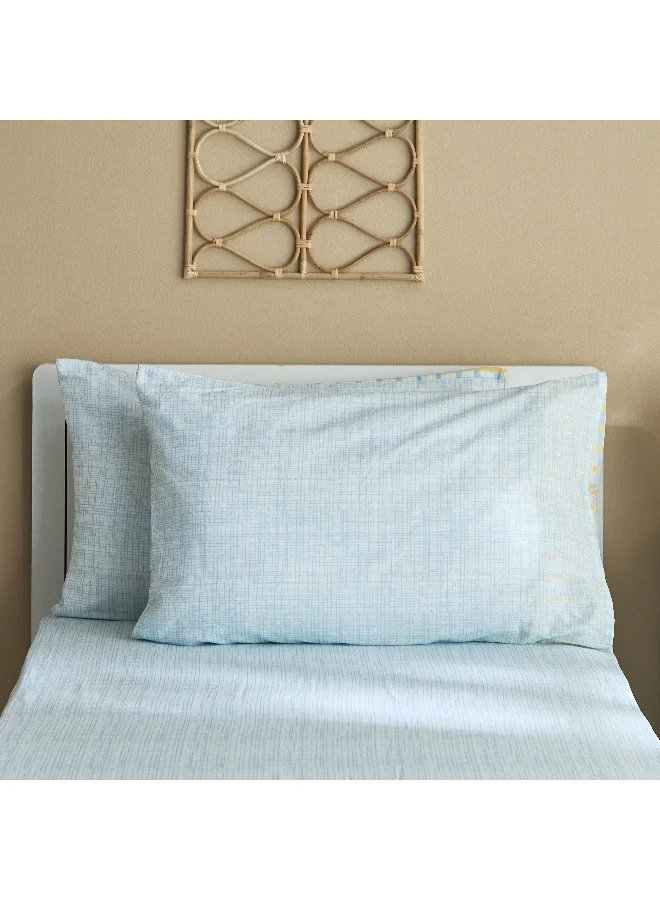 Home Box Tom Slumber 2-Piece Criss Cross Pillow Cover Set - 50x75 cm