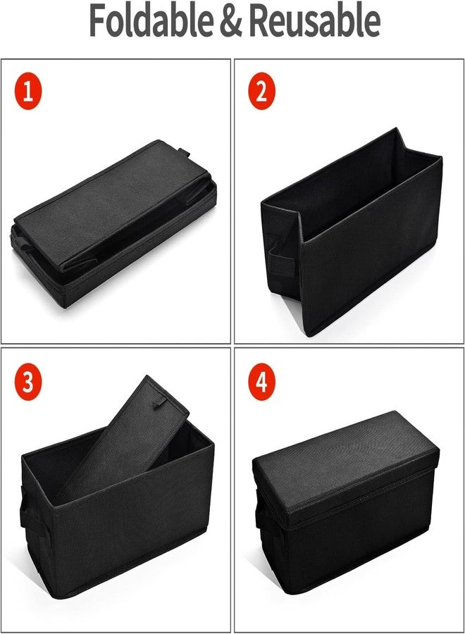 UENTIP CD Storage Boxes - Pack of 4 CD Case Storage - 13.2" x 5.9" x 5.3", Holds 30 Full CDs, 60 Slim CDs, 165 Discs in Sleeves - Black (4pack-black) - Image 4