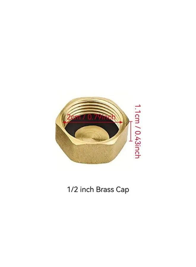 4 Pieces Brass Hex End Cap Internal Threaded Pipe Fitting Leakproof Corrosion Resistant - Image 4