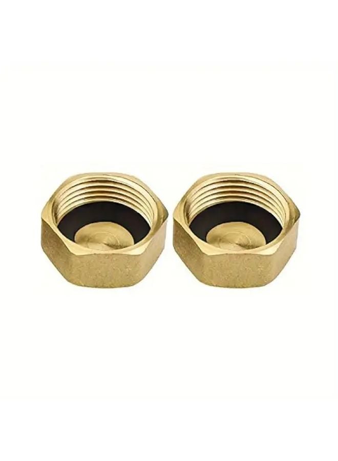 4 Pieces Brass Hex End Cap Internal Threaded Pipe Fitting Leakproof Corrosion Resistant - Image 2
