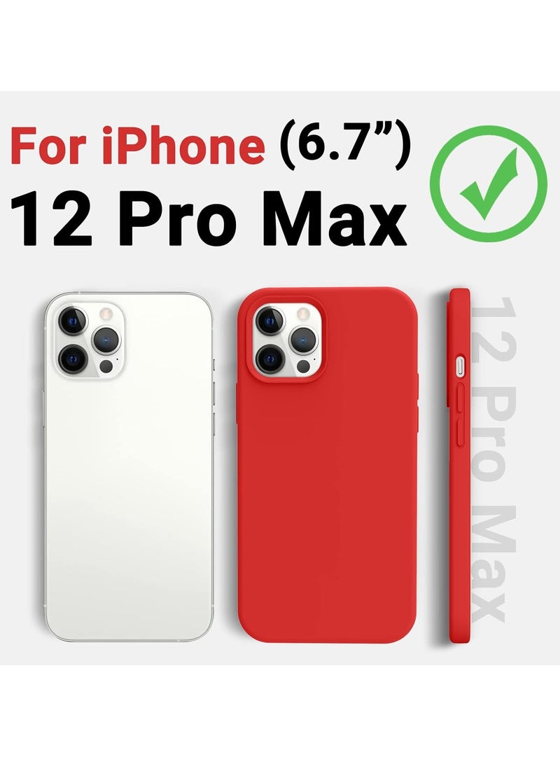 BORTONY iPhone 12 Pro Max Case Liquid Silicone Anti Scratch Anti Fingerprint Soft Silky Touch Shockproof Protective Cover for Apple iPhone 12 Pro Max  - Image 2
