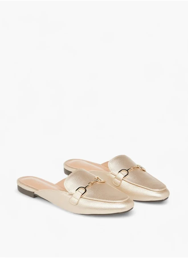 سيليست Women's Metal Accent Slip-On Mules