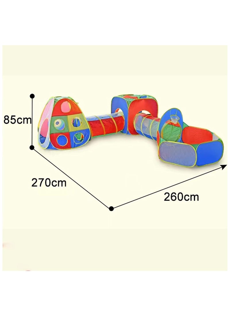 dreamons link - Kid's Ball Pit with Tunnels and Tents, Multicolour - Image 1