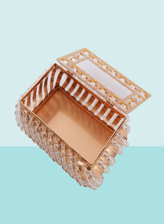 fashionhome European Style Crystal Tissue Box Cover Creative Tissue Holders Facial Tissue Dispenser for Bathroom Vanity Countertops and Bedroom 22 x 13 x 7 Centimeter - Image 2