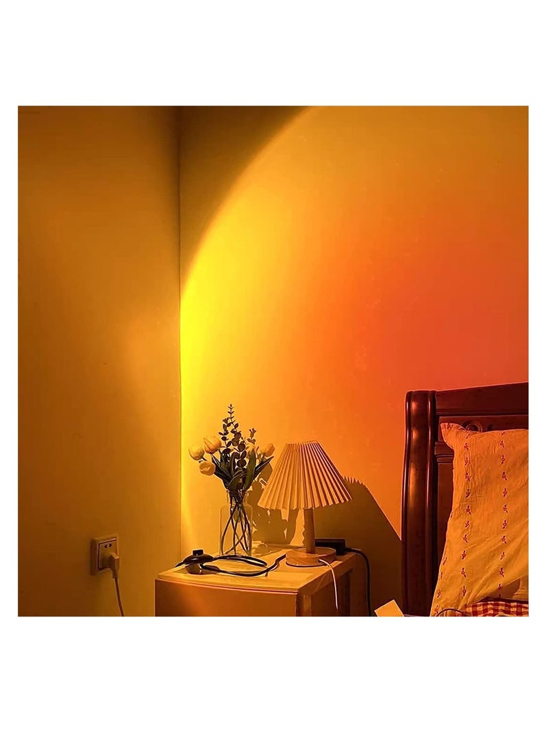 Furtey Floor Lamp for Living Room Bedroom, Sunset Projection LED Light, Rainbow Night Light 180° Rotation USB Powered Romantic Sun Light for Self Media Bedroom Background Room Decoration (Art Deco) - Image 3
