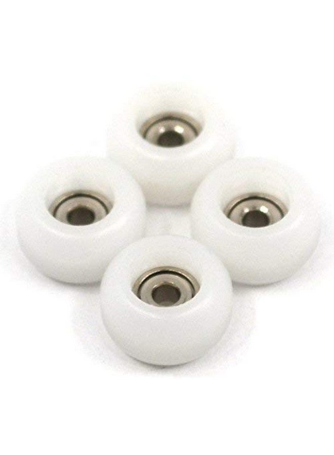 Teak Tuning Cnc Polyurethane Fingerboard Bearing Wheels, White - Set Of 4 Wheels - Durable Material With A Hard Durometer - Image 2