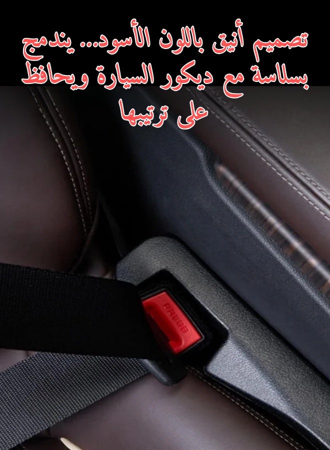 فاصل منع التسرب بين مقاعد السيارة – سدادة فراغ عالمية قابلة للفك والغسل (أسود) - Image 4