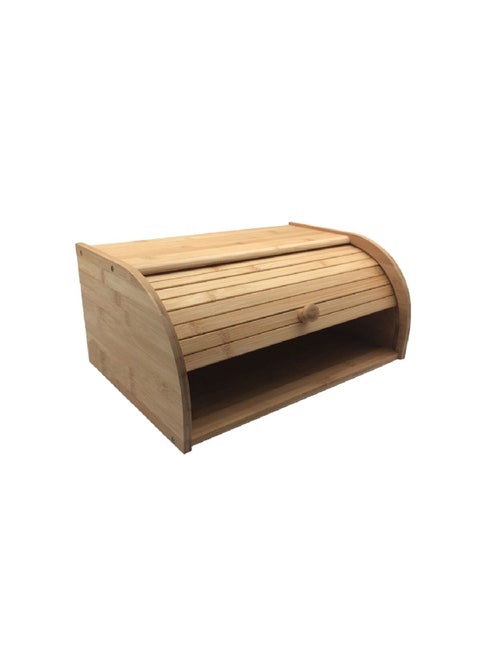 Durable Rectangular Bamboo Bread Box Brown 40.5 x 27 cm G15-SQ063