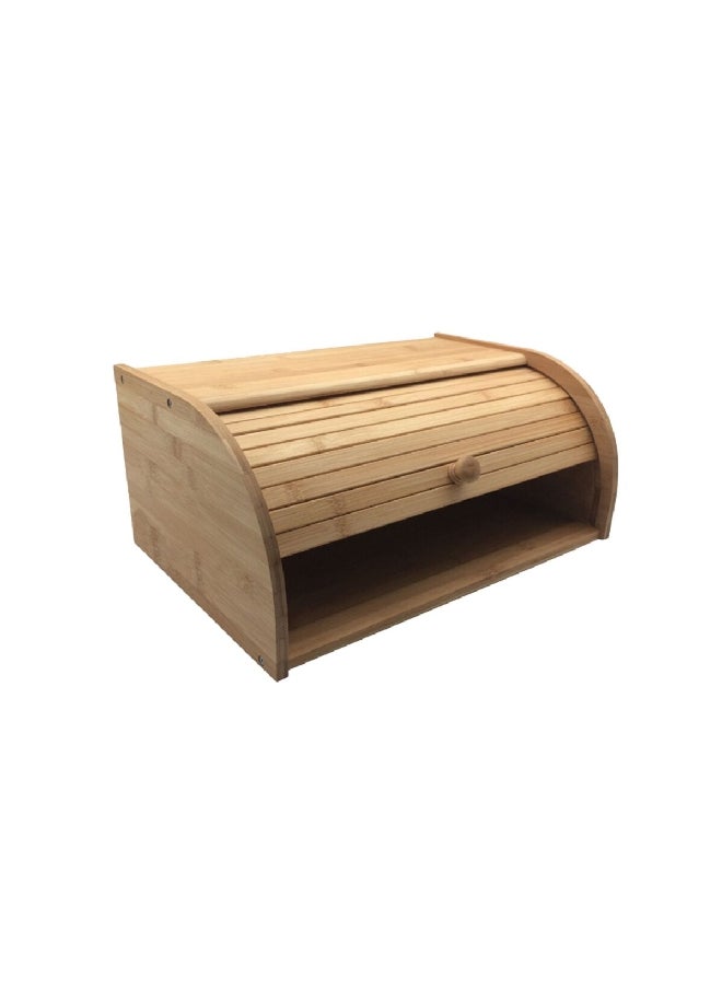 Bien Servi - Durable Rectangular Bamboo Bread Box Brown 40.5 x 27 cm G15-SQ063 - Image 1
