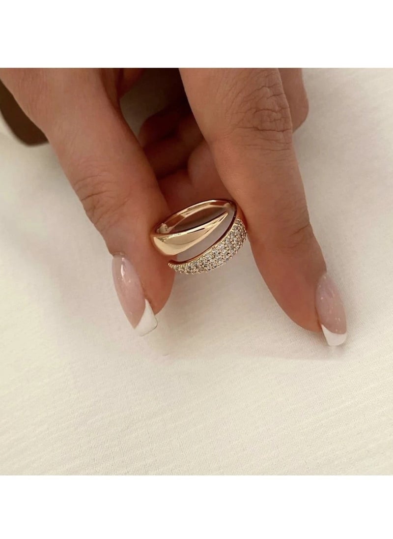 Equal - Elegant Gold Plated Ring For Women One Size - Image 1