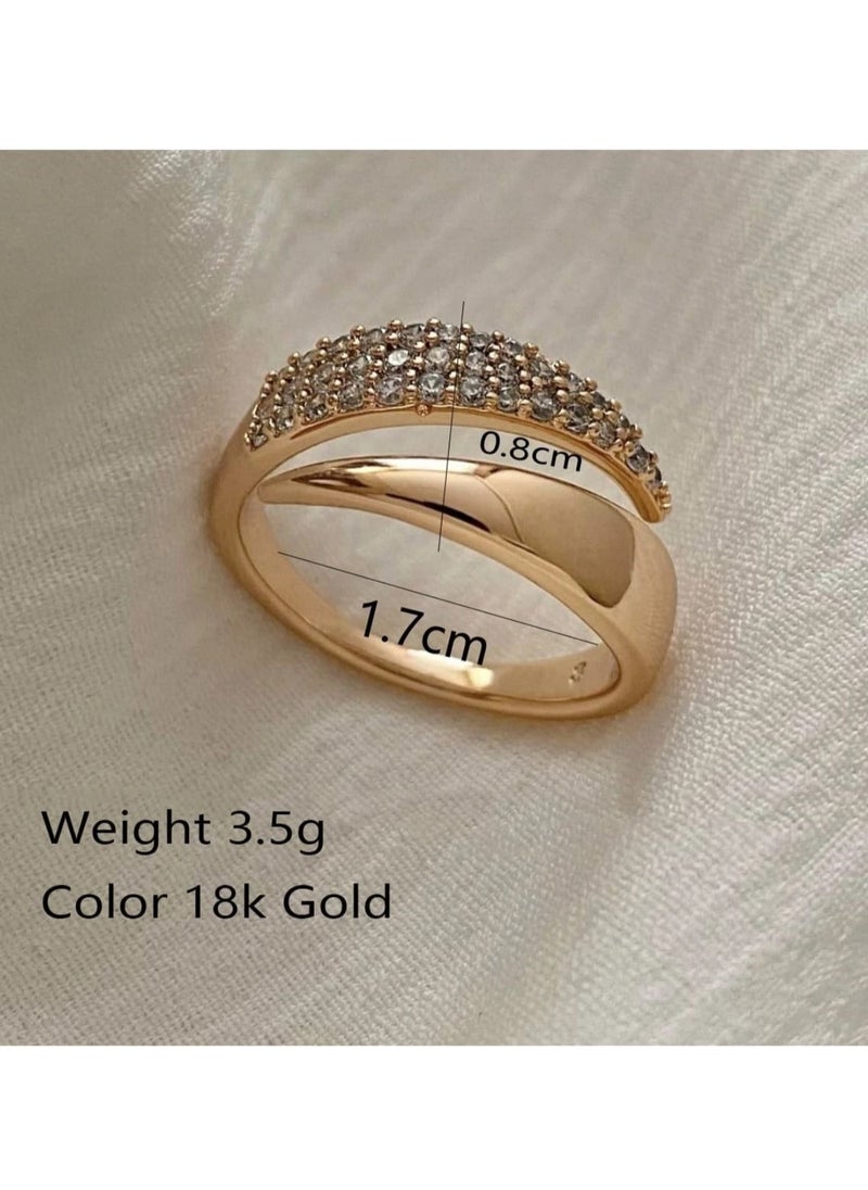 Equal - Elegant Gold Plated Ring For Women One Size - Image 1