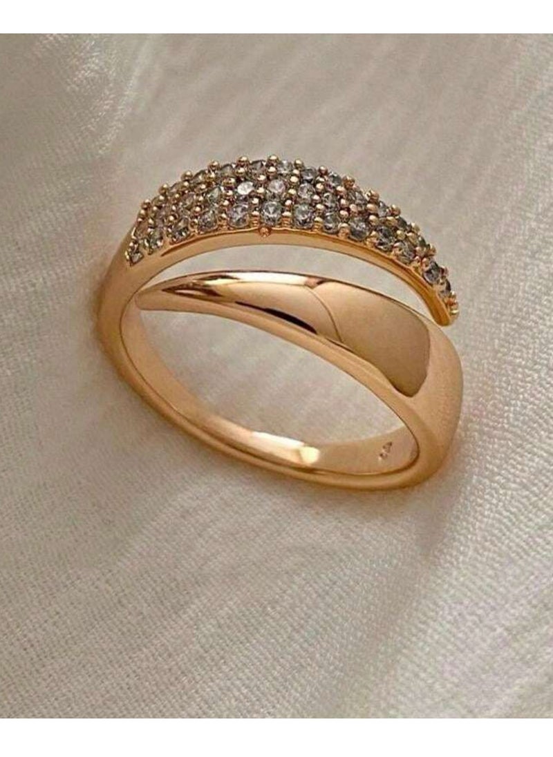Equal - Elegant Gold Plated Ring For Women One Size - Image 1