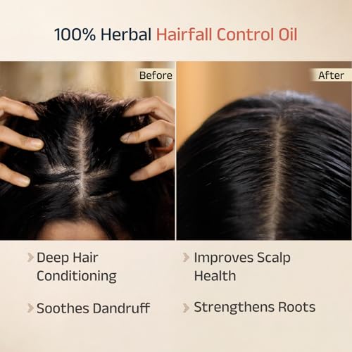 Vedix Keshamrut Herbs Infused Ayurvedic Hair Oil With Bhringraj, Amla & Rosemary I Control Hair Fall & Boost Hair Growth I 16+ Whole Herbs, Leaves & Flowers I For Men & Women I No Mineral Oils & Chemicals (200ml) - Image 2