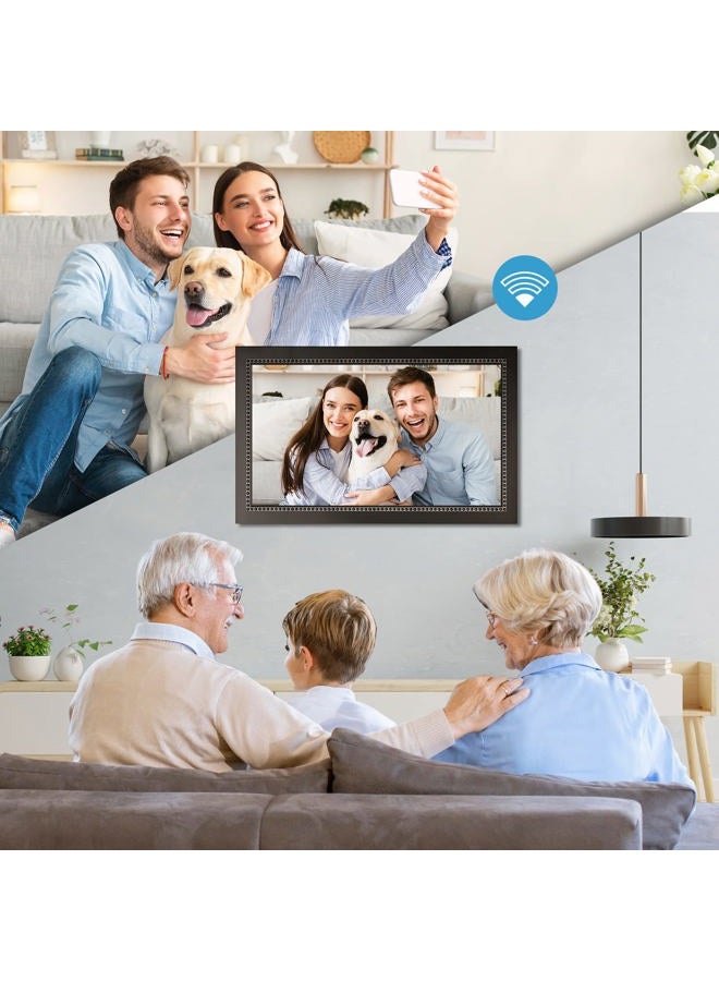 humblestead Digital Picture Frame 15.6 Inch Large Digital Photo Frame with 1920 * 1080 IPS Full HD Touchscreen, Humblestead 64GB WiFi Smart Frame Share Photos and Videos via AiMOR App, Wall Mountable - Image 2