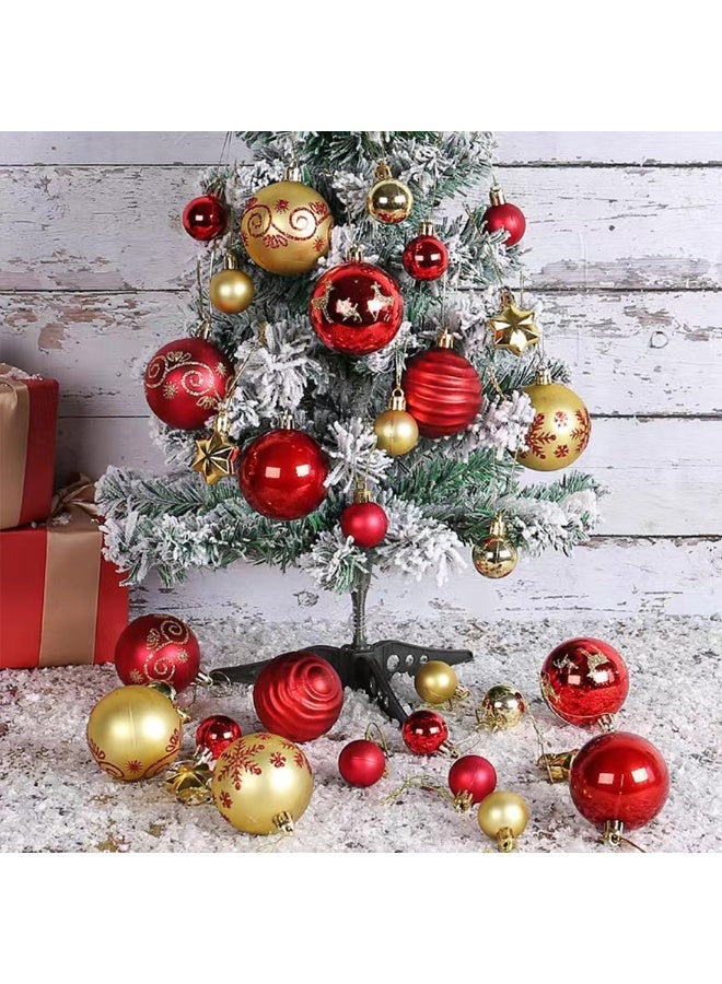 44 قطعة ديكورات شجرة عيد الميلاد كرات الزينات - Image 2
