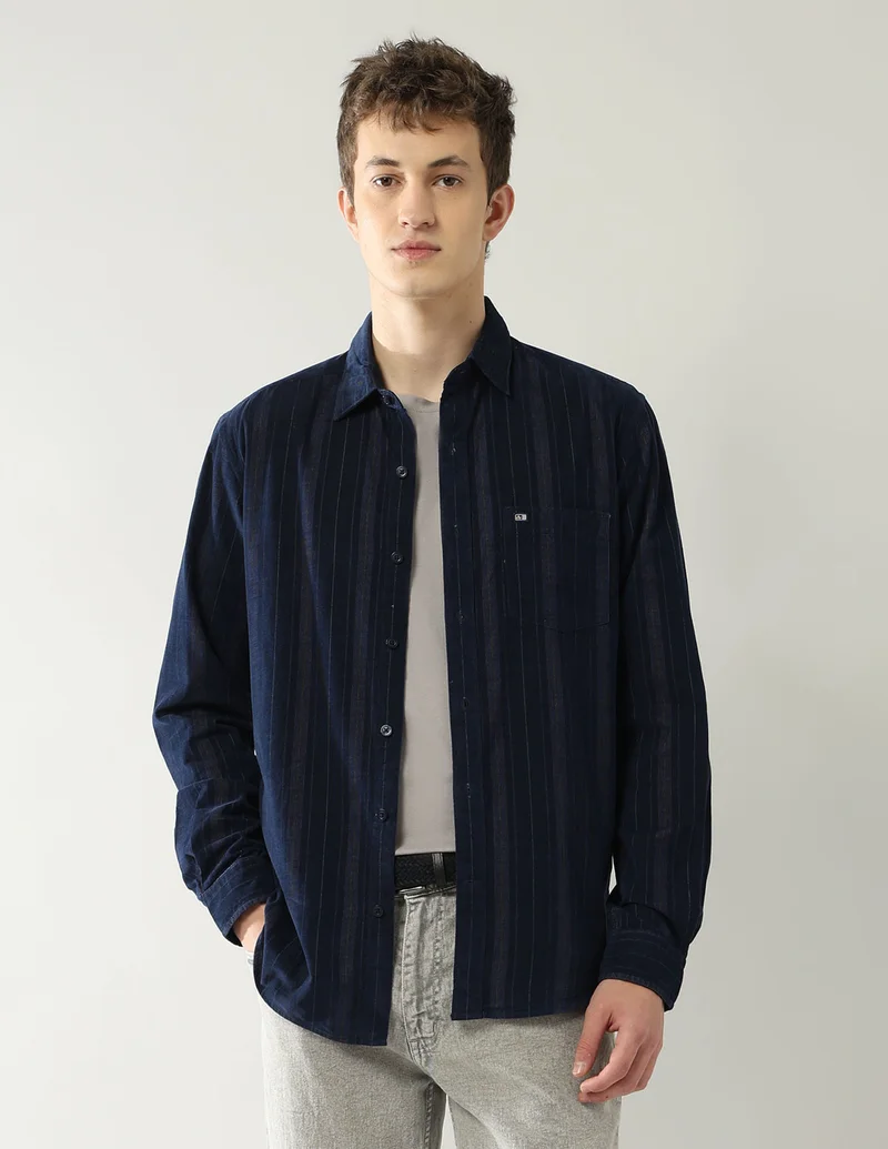 Vertical Striped Slim Fit Shirt