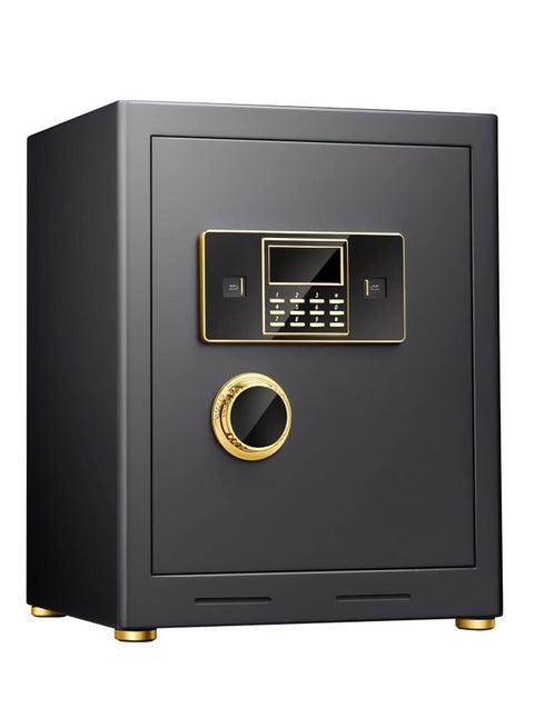 Safe Box,Steel Security Safe and Lock Box with Electronic Keypad Secure,Heavy Duty Fire proof Safe Boxes for Home Use, Removable Inner Cabinet and Shelf,Anti-Theft Digital Safe Box for Home Office