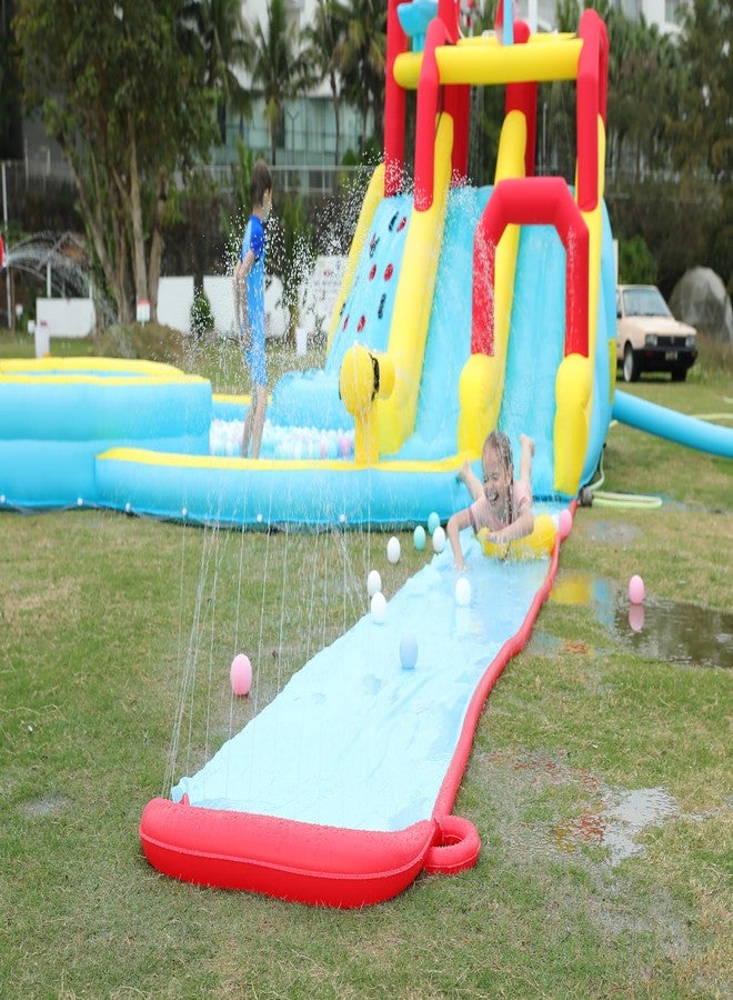 ELEMARA Inflatable Water Slide with 19.1ft Attachable Slide，Advanced Sprinklers for Bounce House with Bodyboard，Oversized Backyard Water Park for Kids, Outdoor Summer Fun - Image 5