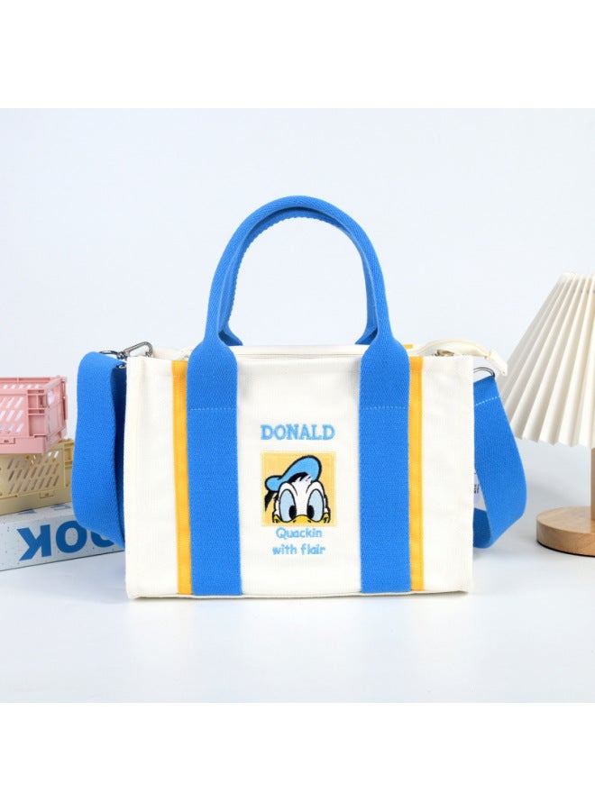 Disney Genuine Strawberry Bear Qiqi Winnie Bear Donald Duck Cartoon Animation Large Capacity Shoulder Bag Spring And Summer Bag-Specifications:Genuine Authorization + Anti-counterfeiting Label-Color:Disney Donald Duck Colorful Handbag  - Image 1