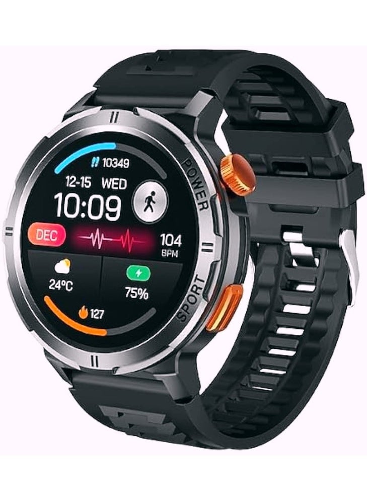 هينو تيكو هاينو تيكو توب-8  لأناقة الذكية بشاشة AMOLED فائقة الوضوح  تدعم ميزة Always-On Display (AOD) لعرض المعلومات الأساسية باستمرار دون الحاجة لتشغيل الشاشة بالكامل. التصميم: تأتي بتصميم عصري وأنيق - Image 3