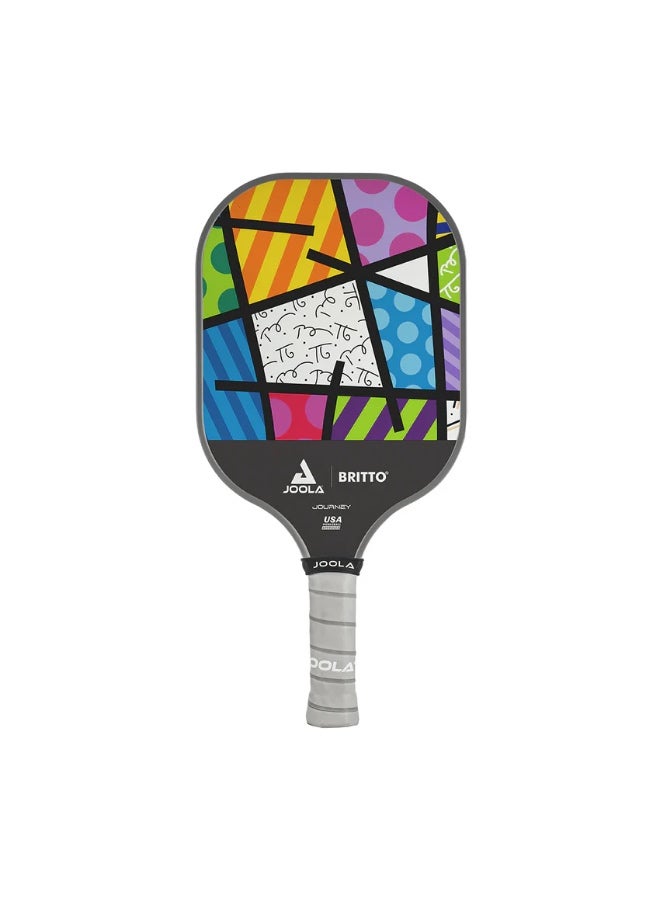 JOOLA مضرب بيكلبول JOOLA بريتو - تصميم ملون من المناظر الطبيعية | سطح من الألياف الزجاجية | نواة بوليمر 10 مم | مضرب خفيف الوزن | معتمد من USAPA - Image 4
