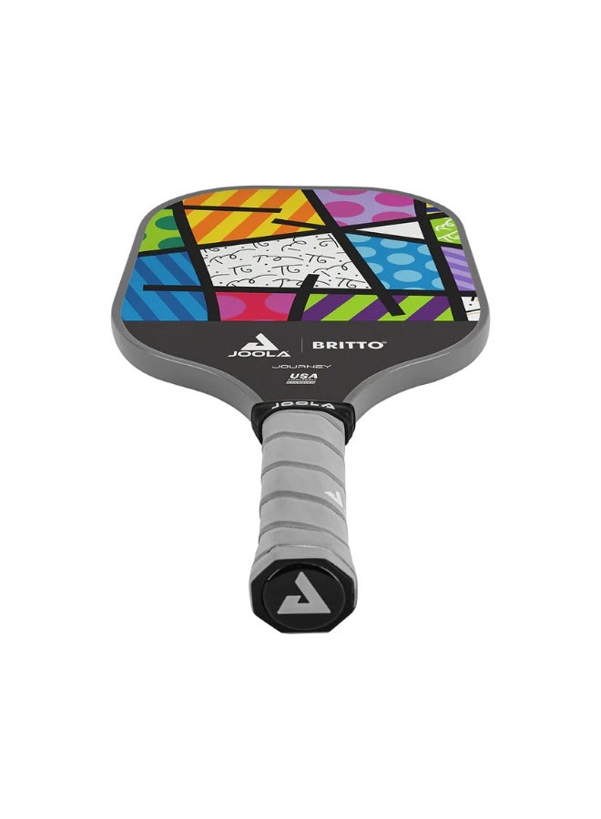 JOOLA مضرب بيكلبول JOOLA بريتو - تصميم ملون من المناظر الطبيعية | سطح من الألياف الزجاجية | نواة بوليمر 10 مم | مضرب خفيف الوزن | معتمد من USAPA - Image 3