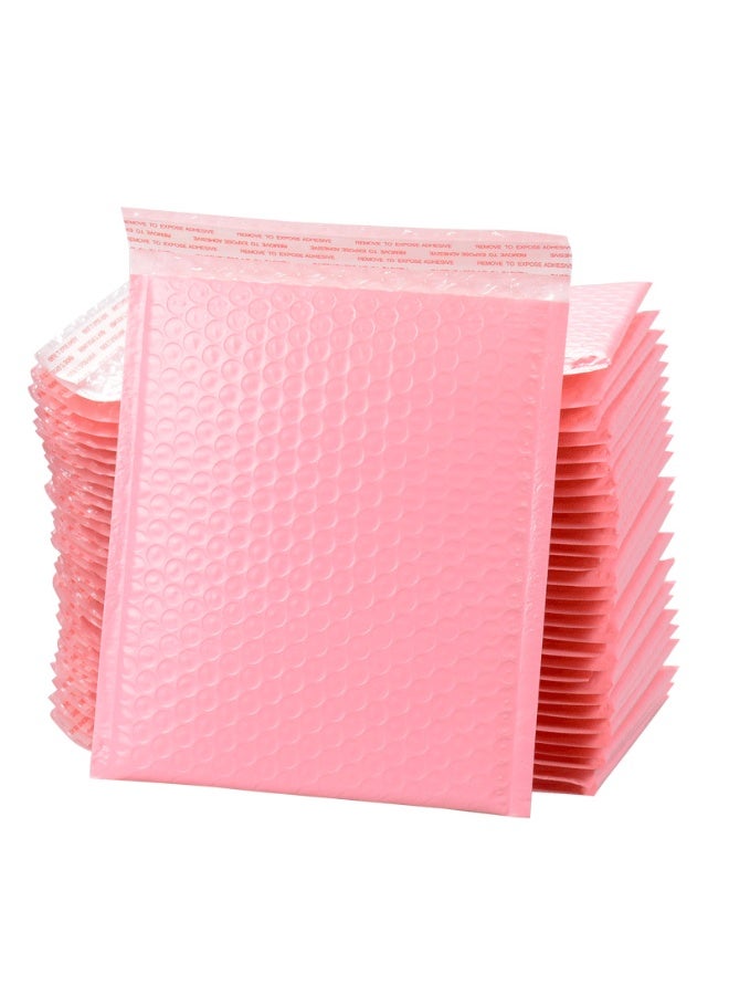 25pcs 8x9 inches, polyethylene bubble mailbox, padded envelope, self sealing transport bag, used for transportation, mailing, commercial packaging, pink - Image 1