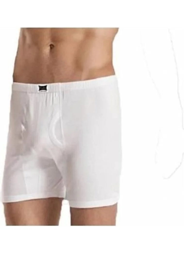 Tutku Men's White 6 Pack Combed Cotton Long Johns Underpants