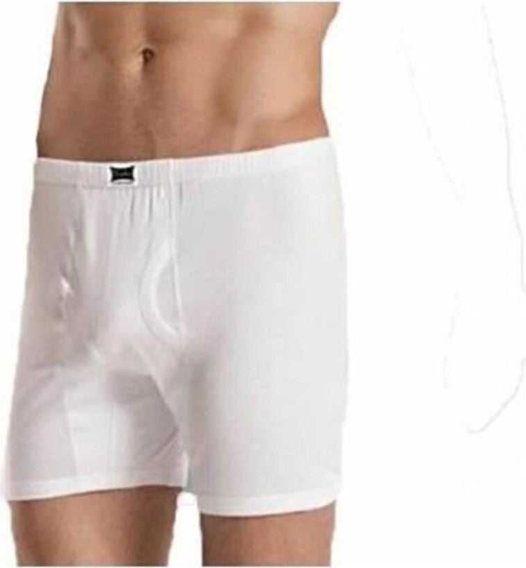 Men's White 6 Pack Combed Cotton Long Johns Underpants