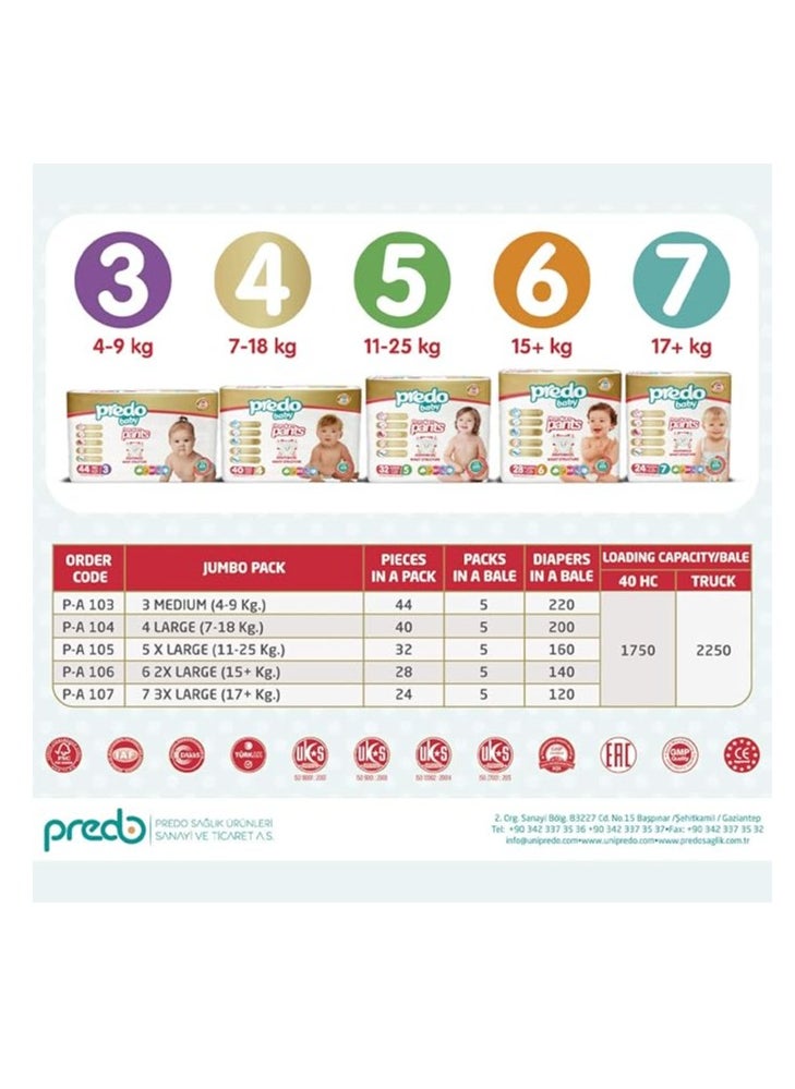 Predo Predo Premium Baby Diaper Pants, Size 3 (4-9kg), Pack of 44 - Soft, Absorbent, Leak-Proof Protection  - Image 2