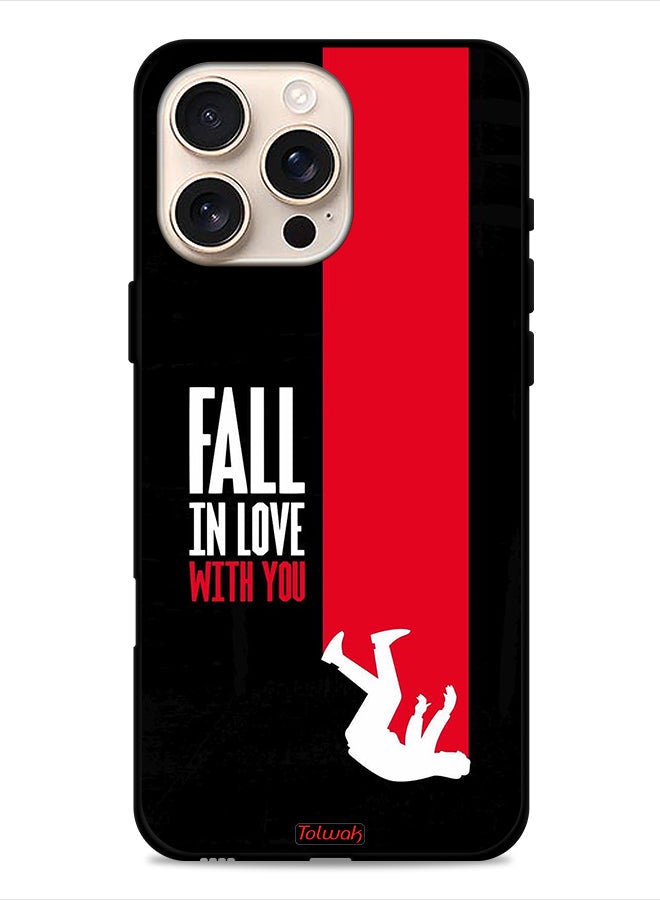 Tolwak Apple iPhone 16 Pro Max Protective Case Cover Fall In Love With You - Image 1