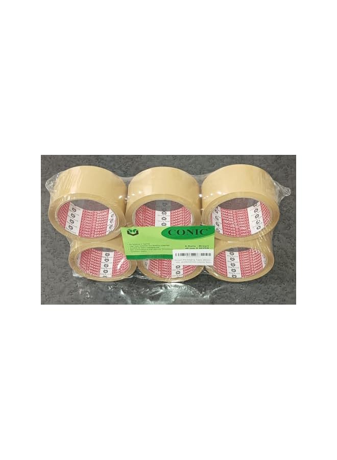 CONIC® Brand High-Performance Solvent Adhesive Brown Packing Tape 48mm x 50 Yds, 55+/- Microns – Superior Durability, Strong Bond, Heavy duty Packaging, Ideal for Industrial & Outdoor Use. - Image 3