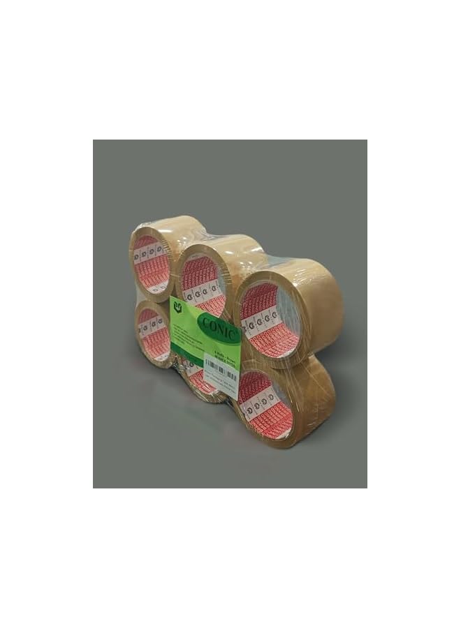 CONIC® Brand High-Performance Solvent Adhesive Brown Packing Tape 48mm x 50 Yds, 55+/- Microns – Superior Durability, Strong Bond, Heavy duty Packaging, Ideal for Industrial & Outdoor Use. - Image 2