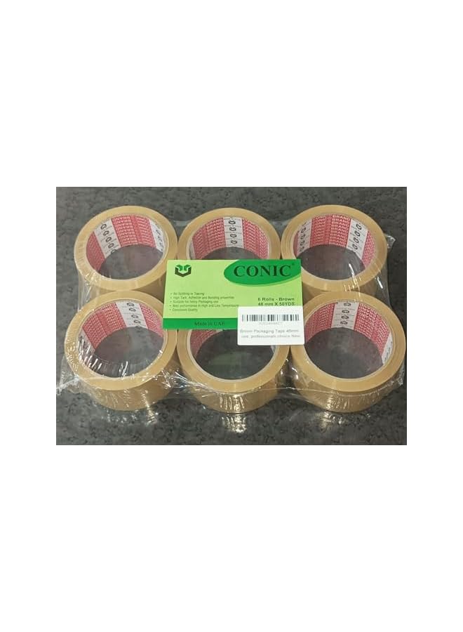 CONIC® Brand High-Performance Solvent Adhesive Brown Packing Tape 48mm x 50 Yds, 55+/- Microns – Superior Durability, Strong Bond, Heavy duty Packaging, Ideal for Industrial & Outdoor Use. - Image 4