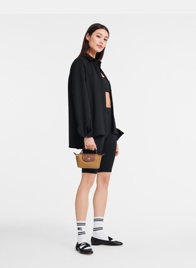 longchamp Women's Classic Fashion Versatile Mini Makeup Bag HandbagShoulder Bag Handheld Small Bag Classic brown - Image 4