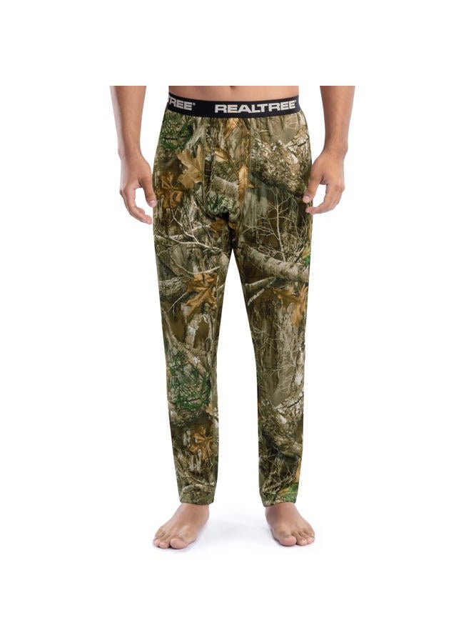 Realtree Men's Heavyweight Fleece Thermal Underwear Long Johns Bottom, Realtree Edge Camo, M - Image 1