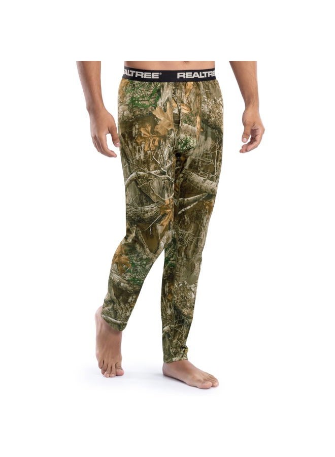 Realtree Men's Heavyweight Fleece Thermal Underwear Long Johns Bottom, Realtree Edge Camo, M - Image 4