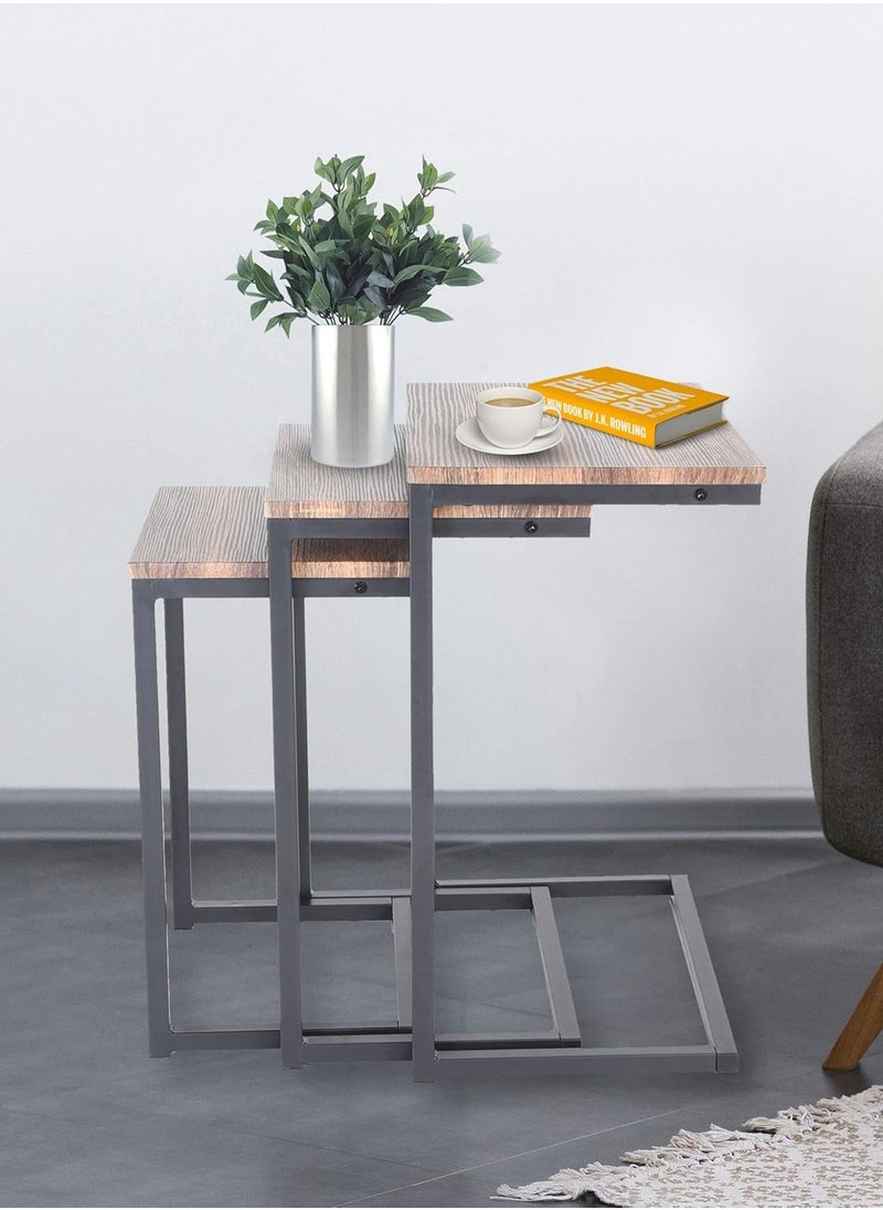 الماسة للأثاث المعدني  - طقم ترابيزات جانبية متداخلة من Masa Furniture - Image 1