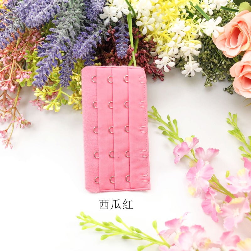 Generic Underwear extension buckle three rows of five buttons/5 rows of 9.5cm bra extension back buckle buckle many colors without packaging Watermelon red 