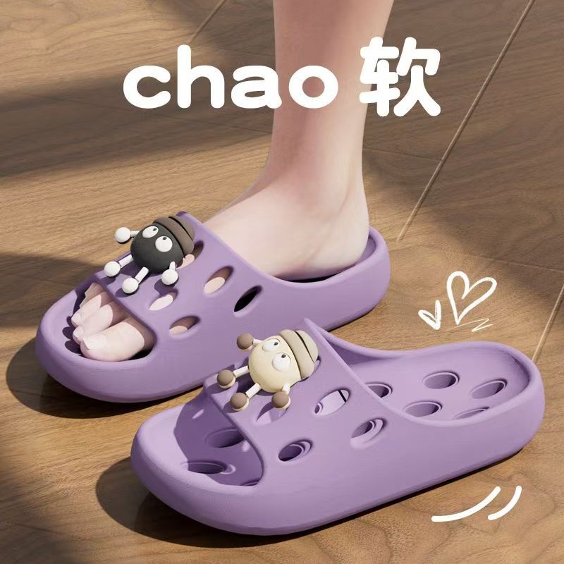 Bathroom Bath Slippers Women'S Non-Slip Quick-Dry Home Four Seasons Hollow Leakage Shower Toilet Special Sandals For Men - Image 4
